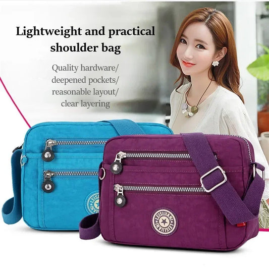 Women's Casual Travel Bag – Waterproof Nylon Crossbody Shoulder Messenger Handbag