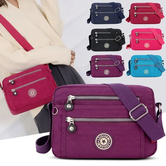 Women's Casual Travel Bag – Waterproof Nylon Crossbody Shoulder Messenger Handbag